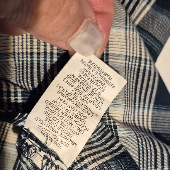 Van Heusen XXL Mens Short Sleeve Blue And White Casual Button Down Shirt - Picture 9 of 15